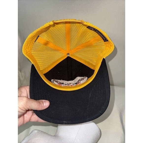 Richardson Snapback Black And Yellow Style 512 Large Hat NEW - Picture 5 of 5